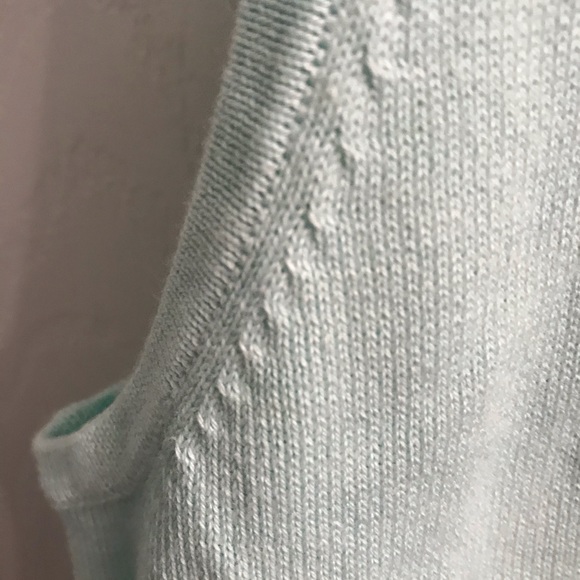 Knitwear Knit light green cyan color Sleeveless Top size M - Picture 8 of 11